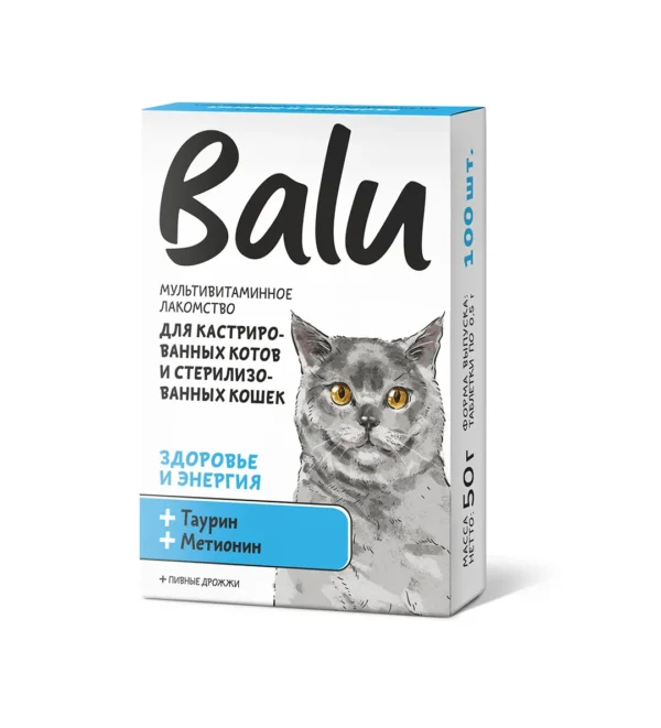 Мультивитаминное Лакомство BALU для кастрированных котов и стерилизованных кошек