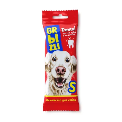 Лакомство жевательное GRЫZLI для собак средних пород S, 36гр (3шт)