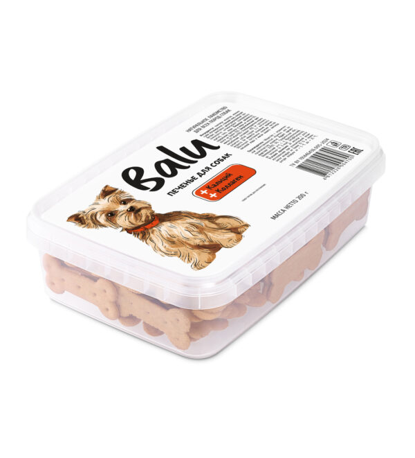 Печенье для собак BALU кальций, коллаген, 200 гр